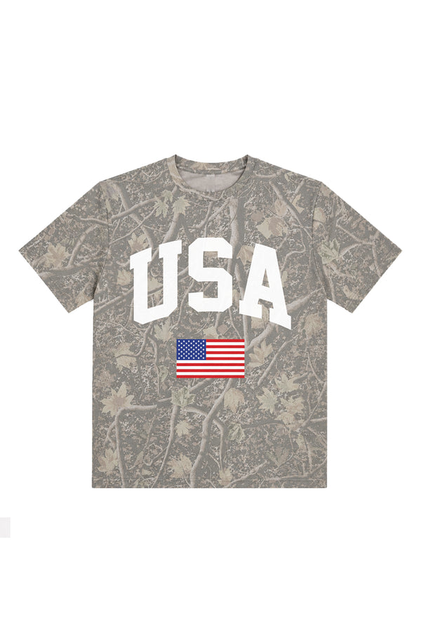 USA T-Shirt in Camo