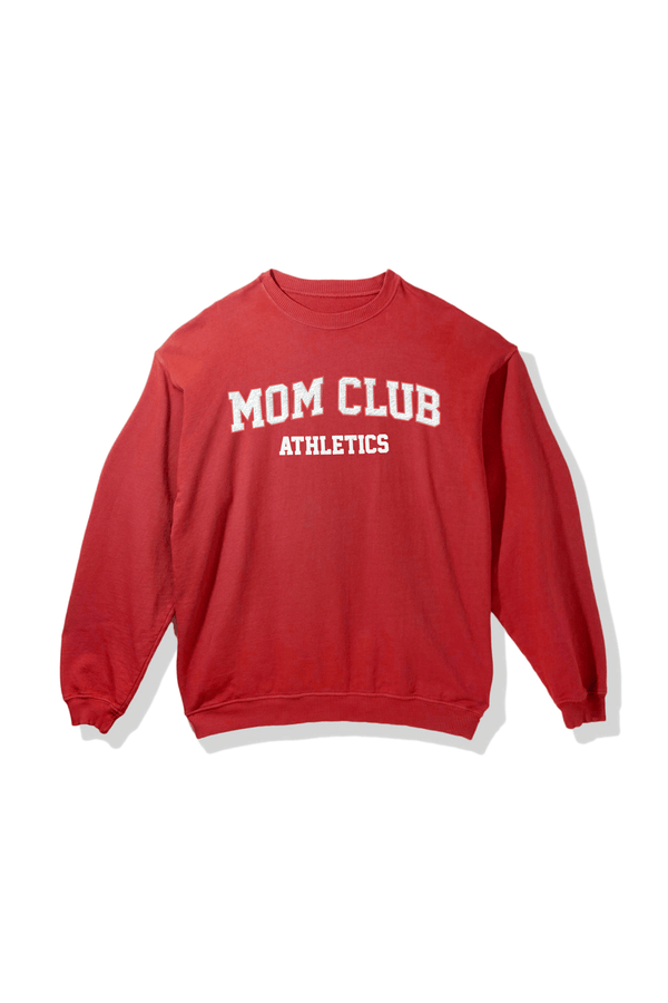 Mom Club Athletics Sweatshirt in Cherry Coke